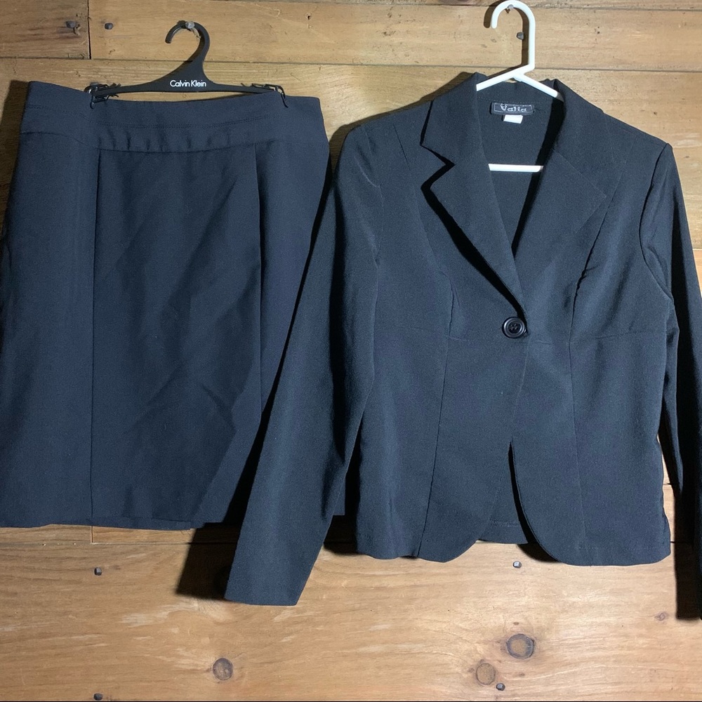 George | Black Blazer and Skirt Set